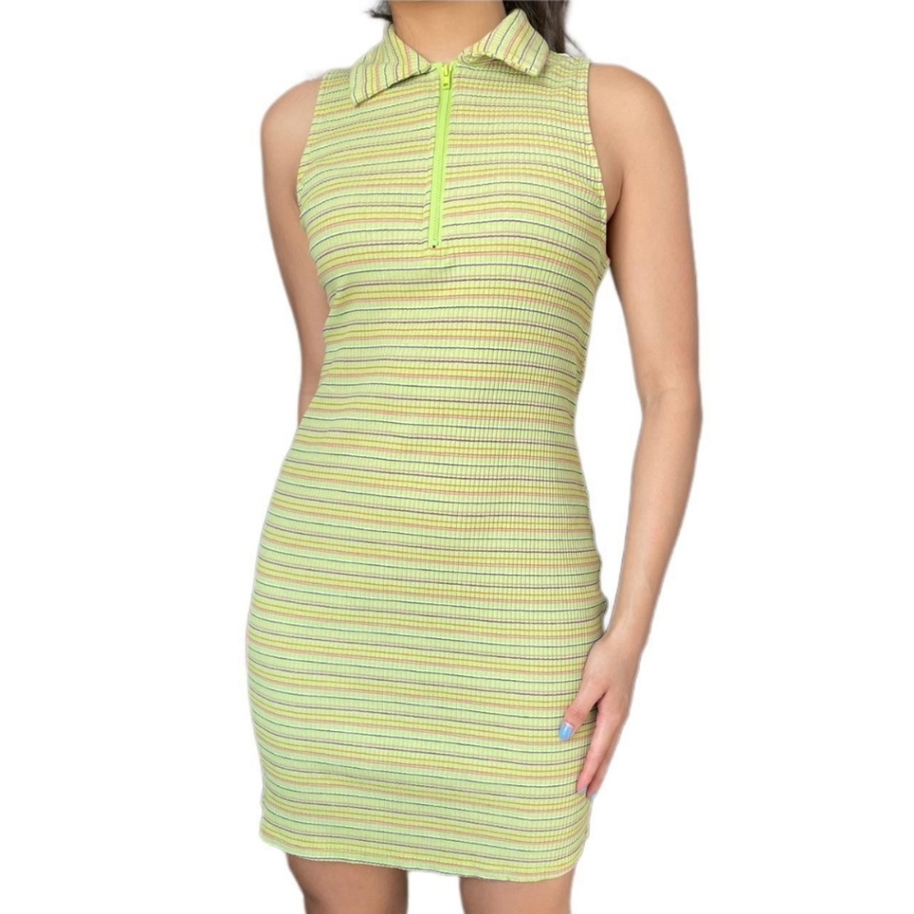Wild Fable Plus Size Green Apple Striped Dress
